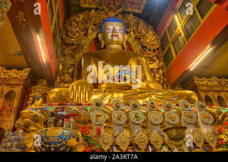 Monastère Ralang, Bouddha, Sikkim, Inde Ravangla Banque D'Images