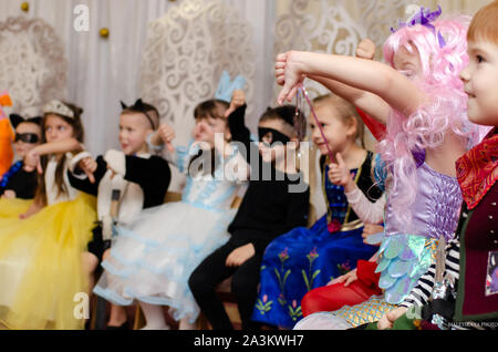 Le Nouvel An à la maternelle editorial reportage Ukraine Lutsk 12.01.2019 Banque D'Images