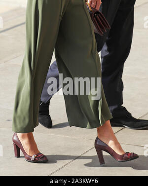 La duchesse de Cambridge, dans son rôle de patron de la Natural History Museum, arrive pour une visite de l'Angela Marmont Centre pour la biodiversité au musée britannique à Londres, d'entendre comment elle se présente et d'aider à protéger la faune UK. Banque D'Images