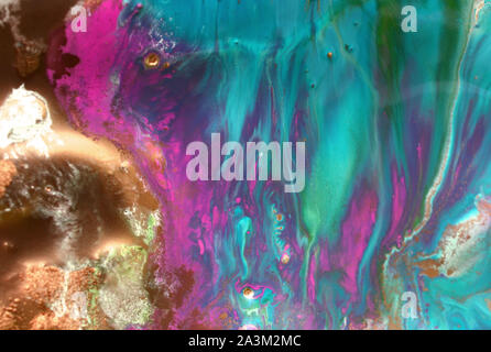 Peinture colorée se répand l'arrière-plan. Banque D'Images