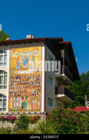 Crasna, Prahova, Roumanie - 21 juillet 2019 : 'Le dimanche de tous les Saints à la Roumanie" icône au monastère Crasna près de Campina, Prahova. Banque D'Images