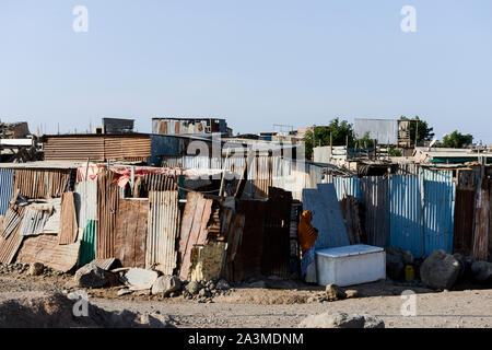 La ville de Djibouti, slum / DSCHIBUTI, Slum Banque D'Images