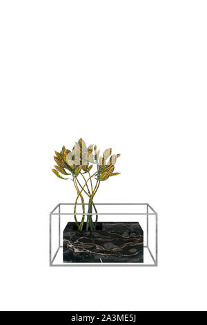 3D render of fleurs en pot Banque D'Images