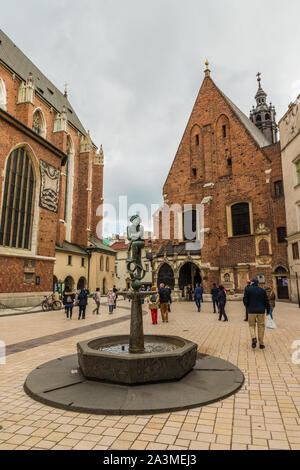 Une vue typique de la vieille ville de Cracovie Banque D'Images