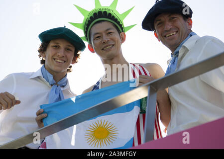 Saitama, Japon. 9 octobre, 2019. L'Argentine et les Etats-Unis lors de la Coupe du Monde de Rugby 2019 Bassin C match entre l'Argentine et de l'USA au stade de Rugby Kumagaya, près de Tokyo. L'Argentine bat l'Italie 47-17. Credit : Rodrigo Reyes Marin/ZUMA/Alamy Fil Live News Banque D'Images