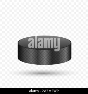 Rondelle de hockey isolé sur fond blanc. Vector illustration. Illustration de Vecteur