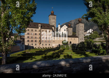 Brig Valais Suisse Septembre 2019 Stockalperschloss ,le Stockalperpalast (allemand : Stockalperpalast) est un château à Brig, Suisse. Il w Banque D'Images