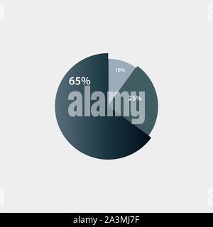 Graphique circulaire, colorés, diagramme diagramme circulaire. Vector illustration. Illustration de Vecteur