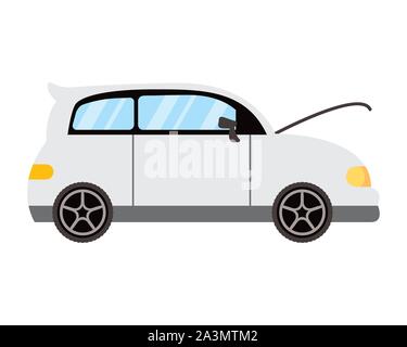 Ouvrir le capot de voiture icône mécanicien Illustration de Vecteur