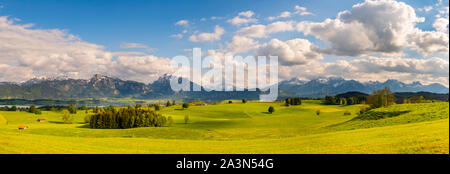 Paysage panoramique en Bavière, Allemagne Banque D'Images