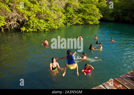 Laguna de las Ninfas, Puerto Ayora, l'île Santa Cruz, Islas Galapagos, Equateur Banque D'Images