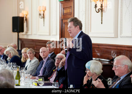 Andrew Lownie au déjeuner littéraire Oldie ; 08/10/19 Banque D'Images