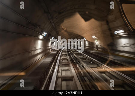 Les tunnels du métro de Turin, Italie Banque D'Images