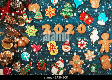 Pour de nouvelles années 2020 Gingerbreads Banque D'Images