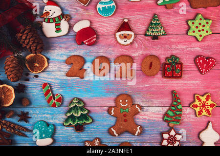 Pour de nouvelles années 2020 Gingerbreads Banque D'Images