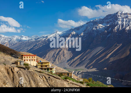 Nouveau Dhankar Monastère, Dhankar village de Spiti Valley, Inde Banque D'Images