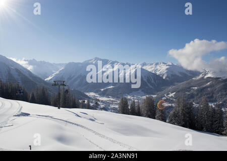 Davos et Klosters Ski de montagne Madrisa 2019 Banque D'Images