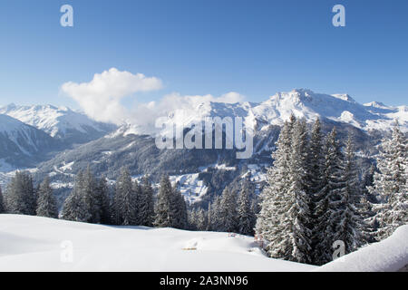 Davos et Klosters Ski de montagne Madrisa 2019 Banque D'Images