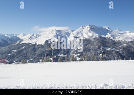 Davos et Klosters Ski de montagne Madrisa 2019 Banque D'Images