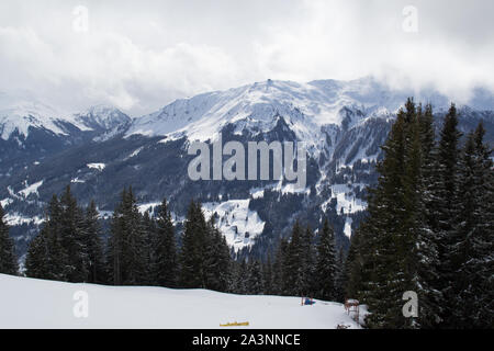 Davos et Klosters Ski de montagne Madrisa 2019 Banque D'Images