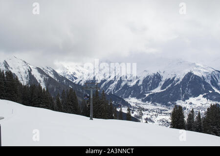 Davos et Klosters Ski de montagne Madrisa 2019 Banque D'Images