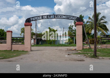 Locos ('parc Parque de las locomotoras') à Cienfuegos, Cuba (octobre 2019) Banque D'Images