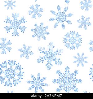 Motif Transparent blue snowflake on white background vector illustration EPS10 Illustration de Vecteur