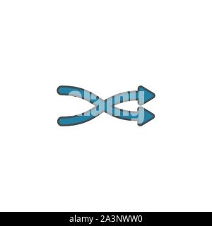 Icône Aléatoire. Contours remplis de boutons audio creative elemet icons collection. Icône Aléatoire prime à l'assurance-chômage, ux, apps, logiciels et des infographies Illustration de Vecteur