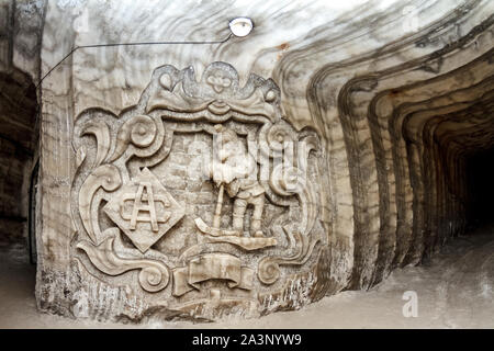 La texture du sel. Mur de sel Banque D'Images