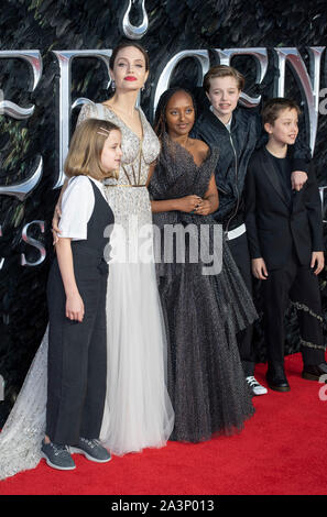 Londres, Royaume-Uni. 09Th Oct, 2019. Londres - Angleterre - 9 oct. Angelina Jolie assiste à la 'Maleficent : maîtresse du Mal' Première européenne à la BFI Imax, Waterloo, Londres, Angleterre le 9 octobre 2019 Crédit : Gary Mitchell, GMP Media/Alamy Live News Banque D'Images