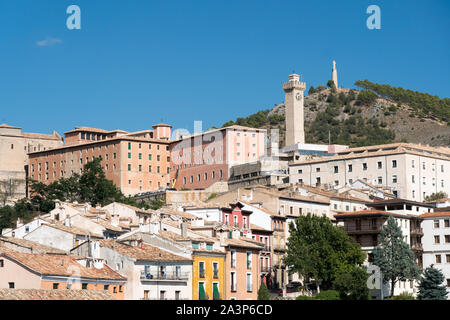 Cuenca, Espagne - 23 août 2019 - vue sur le centre-ville historique Banque D'Images