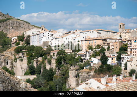 Cuenca, Espagne - 23 août 2019 - vue sur le centre-ville historique Banque D'Images