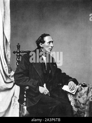 Hans Christian Andersen (1805 - 1875) auteur danois par Franz Hanfstaengl Banque D'Images