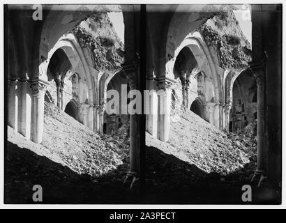 Le sud de la Palestine. Mosquée ruinée à Gaza. Banque D'Images