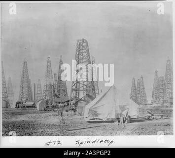 Spindletop [Spindletop, Beaumont, Port Arthur, et environs, Texas - l'industrie du pétrole]. Banque D'Images