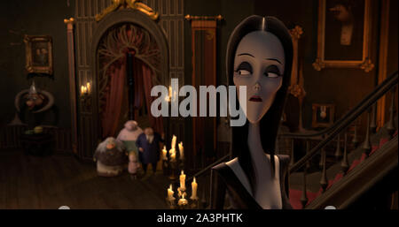 DATE DE SORTIE : Octobre 11, 2019 Title : La famille Addams STUDIO : MGM Directeur : PARCELLE : une version animée de Charles Addams' série de dessins animés sur un personnage particulier, la famille macabre. Avec : Charlize Theron voices Morticia Addams. (Crédit Image : © MGM/photos) Banque D'Images