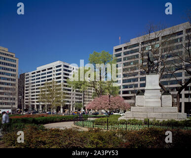 Statue de l'amiral David G. Farragut Union, sculptée par Vinnie Hoxie en 1881, situé dans la région de Farragut Square à Washington, D.C. Banque D'Images