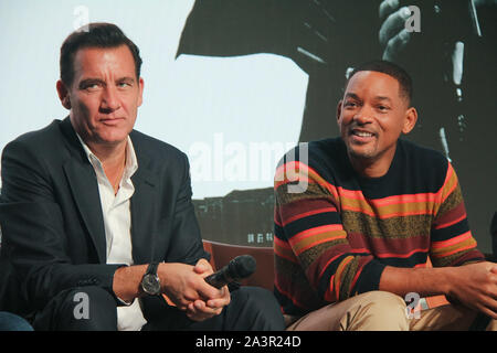 Clive Owen, Will Smith 10/04/2019 'Gemini Man' conférence de presse tenue à l'espace YouTube à Los Angeles, CA. Photo par I. Hasegawa / HNW/ PictureLux Banque D'Images