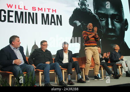 Guy Williams, Bill Westenhofer, Clive Owen, Will Smith, Jerry Bruckheimer, Ang Lee 10/04/2019 'Gemini Man' conférence de presse tenue à l'espace YouTube à Los Angeles, CA. Photo par I. Hasegawa / HNW/ PictureLux Banque D'Images