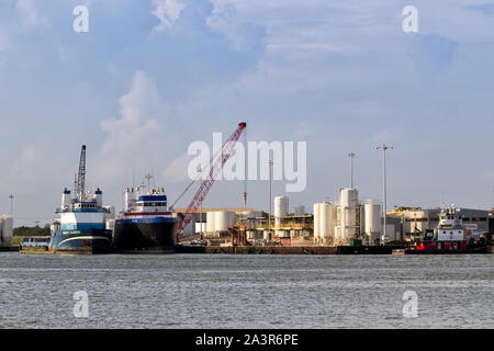 Le port de Galveston, Texas, États-Unis Banque D'Images