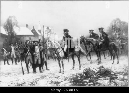 Abandon de colonel Johann Rall (Bataille de Trenton) Banque D'Images