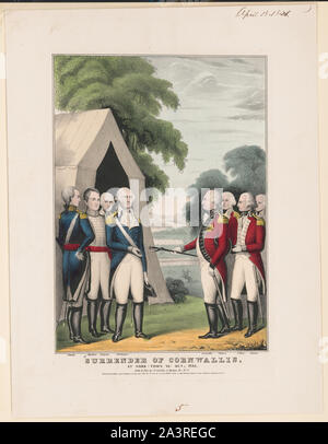 Abandon de Cornwallis à York-Town : Octobre 1781 Va. Banque D'Images