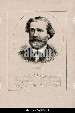 Giuseppe Fortunino Francesco Verdi (1813 - 1901) était un compositeur d'opéra italien. Banque D'Images