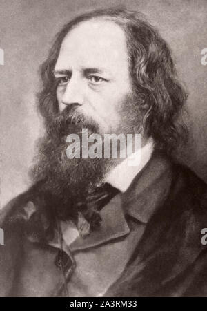 Alfred Tennyson, 1er baron Tennyson (1809-1892) était un poète anglais, les plus vivaces représentant de la vision du monde des conservateurs sentimentale Vi Banque D'Images