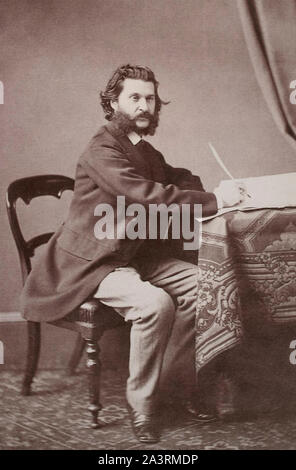 Johann Strauss II (1825 - 1899), également connu sous le nom de Johann Strauss fils, le jeune, le fils, le fils de Johann Strauss I, était un compositeur autrichien de lumière mu Banque D'Images