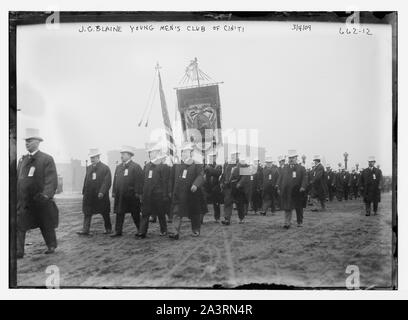 Défilé Inaugural Taft, J.G. Blaine marcher avant de Young Men's Club of Cincinnati, Washington, D.C. Banque D'Images