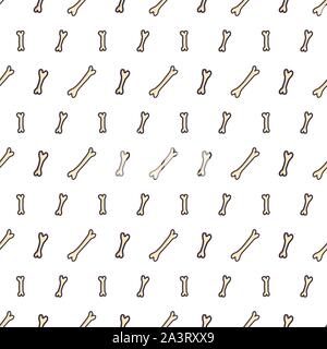 Creepy os modèle homogène dans le style cartoon. Squelette anatomie humaine. Halloween party modèle. Vector wallpaper. Illustration de Vecteur