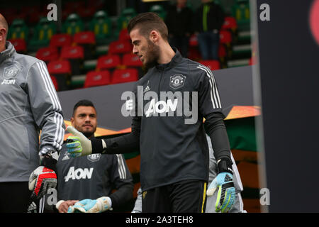 La Haye, Pays-Bas - 3 octobre 2019 : Sergio Romero (Manchester United) photographié au cours de la 2019-2020 UEFA Europa League Group L match. Banque D'Images