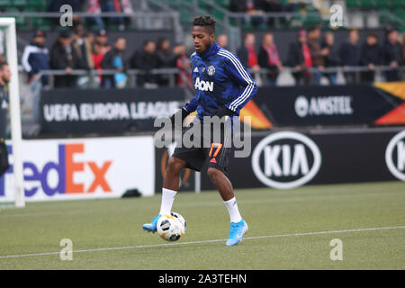 La Haye, Pays-Bas - 3 octobre 2019 : Fred (Manchester United) photographié au cours de la 2019-2020 UEFA Europa League Group L match. Banque D'Images