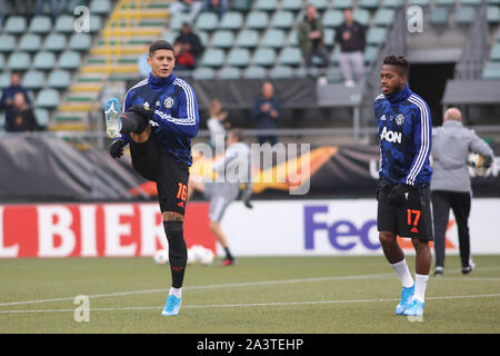 La Haye, Pays-Bas - 3 octobre 2019 : Marcos Rojo (Manchester United) photographié au cours de la 2019-2020 UEFA Europa League Group L match. Banque D'Images